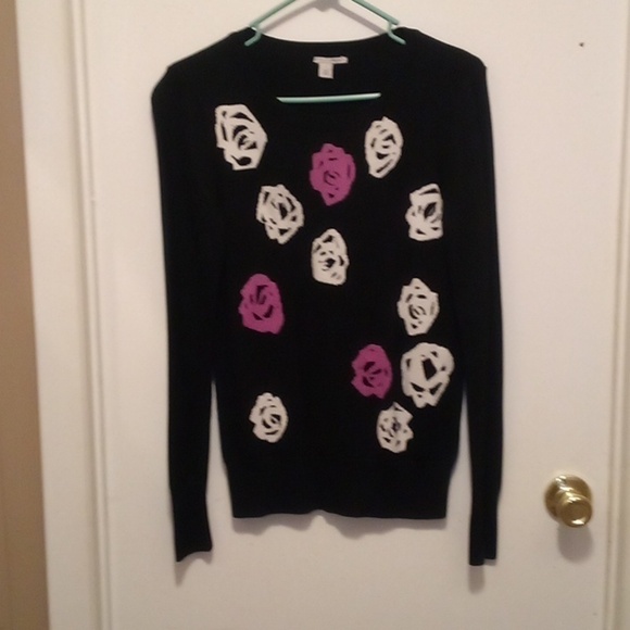 Halogen Tops - Halogen Floral Long Sleeve Soft Sweater - Size Small